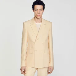 Homme SANDRO Veste De Costume Croisée