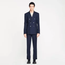 Homme SANDRO Veste De Costume Croisée