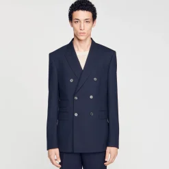 Homme SANDRO Veste De Costume Croisée