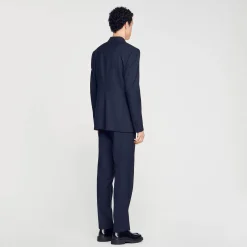 Homme SANDRO Veste De Costume Croisée