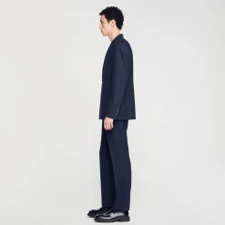 Homme SANDRO Veste De Costume Croisée