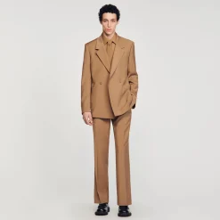 Homme SANDRO Veste De Costume Croisée