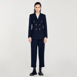Femme SANDRO Veste De Costume Double Boutonnage
