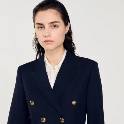Femme SANDRO Veste De Costume Double Boutonnage