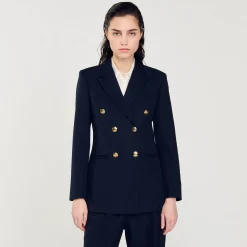 Femme SANDRO Veste De Costume Double Boutonnage