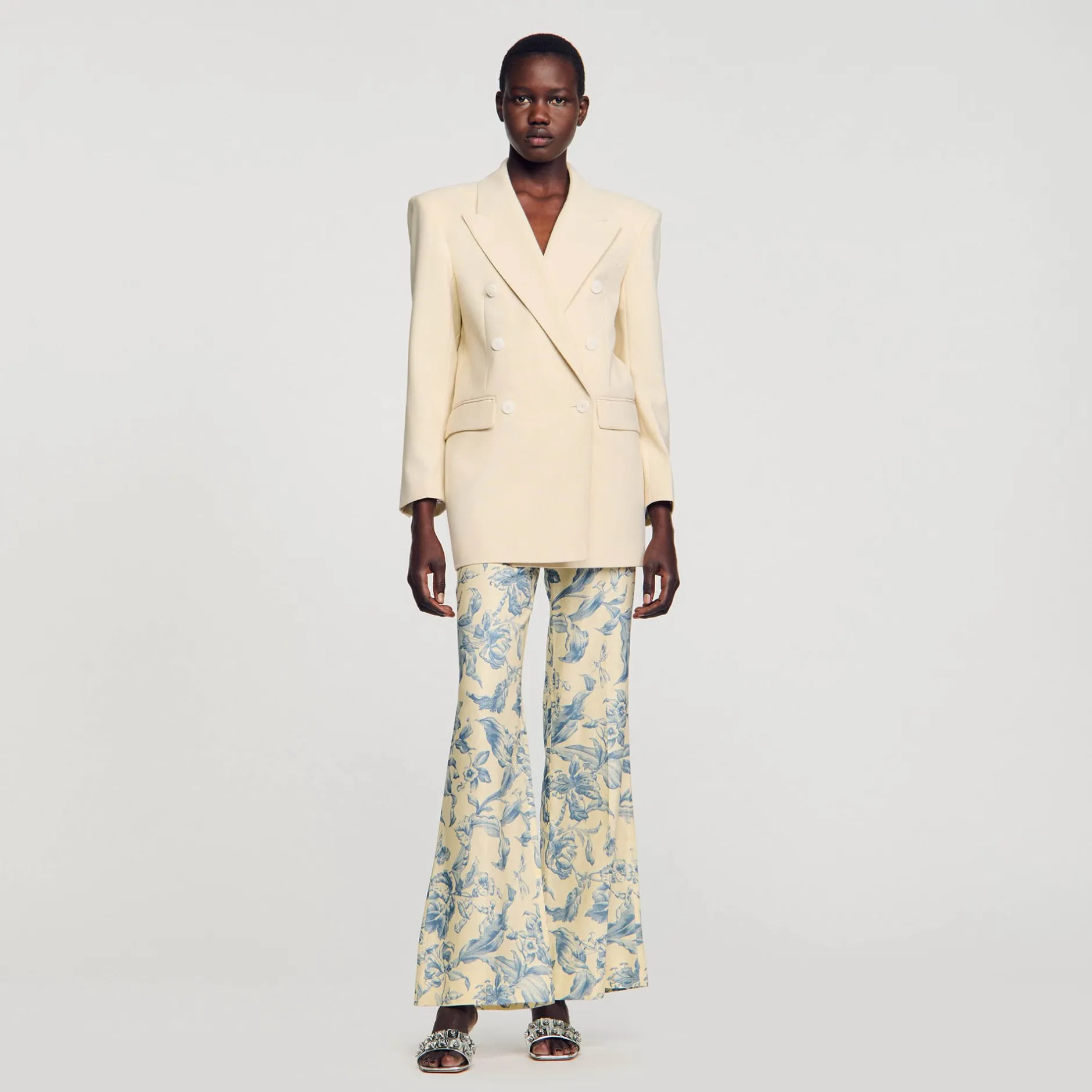 Femme SANDRO Veste De Costume Double Boutonnage