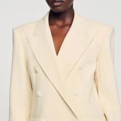 Femme SANDRO Veste De Costume Double Boutonnage