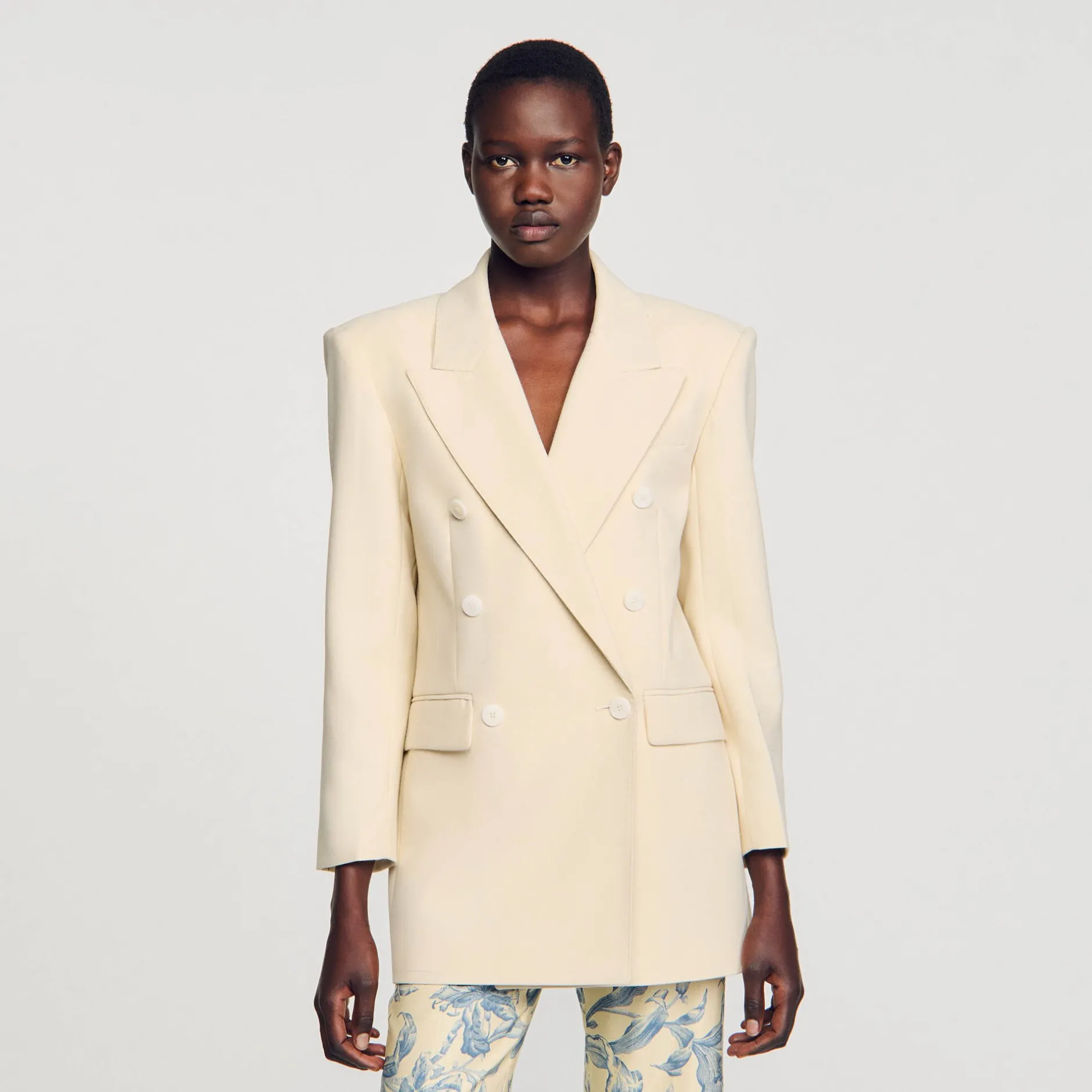 Femme SANDRO Veste De Costume Double Boutonnage