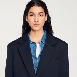 Femme SANDRO Veste De Costume En Laine