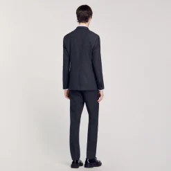 Homme SANDRO Veste De Costume En Laine