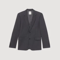 Homme SANDRO Veste De Costume En Laine
