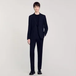 Homme SANDRO Veste De Costume En Laine
