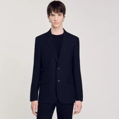 Homme SANDRO Veste De Costume En Laine