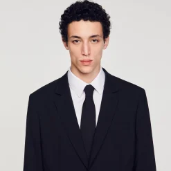 Homme SANDRO Veste De Costume En Laine Vierge