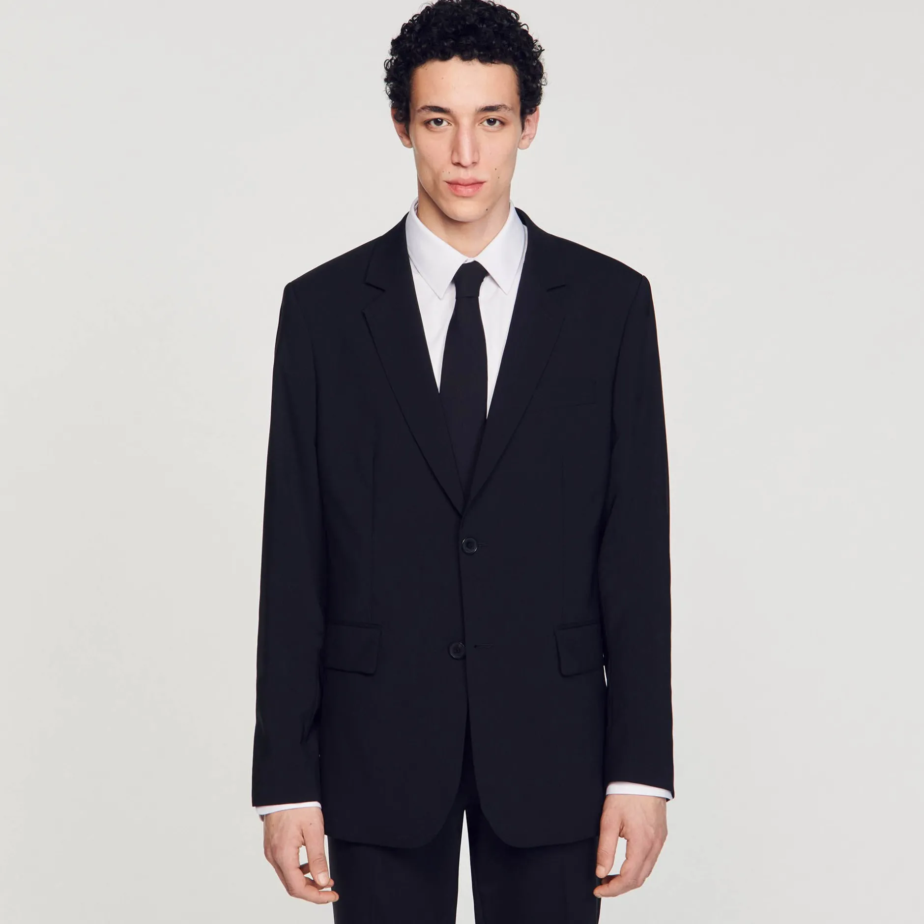 Homme SANDRO Veste De Costume En Laine Vierge