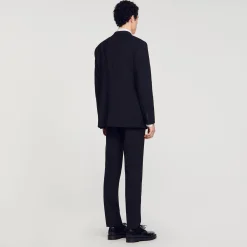 Homme SANDRO Veste De Costume En Laine Vierge