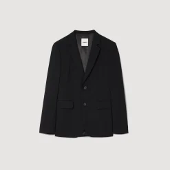Homme SANDRO Veste De Costume En Laine Vierge