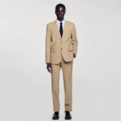 Homme SANDRO Veste De Costume En Laine