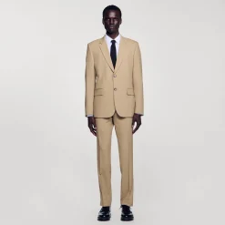 Homme SANDRO Veste De Costume En Laine
