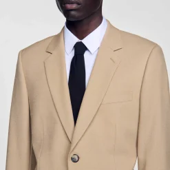 Homme SANDRO Veste De Costume En Laine