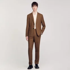 Homme SANDRO Veste De Costume En Laine