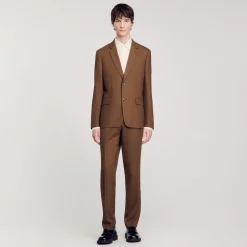 Homme SANDRO Veste De Costume En Laine