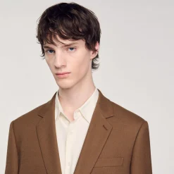 Homme SANDRO Veste De Costume En Laine