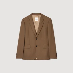 Homme SANDRO Veste De Costume En Laine