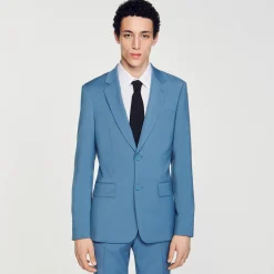 Homme SANDRO Veste De Costume En Laine