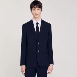 Homme SANDRO Veste De Costume En Laine