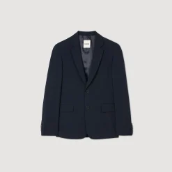 Homme SANDRO Veste De Costume En Laine