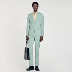 Homme SANDRO Veste De Costume En Laine