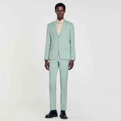 Homme SANDRO Veste De Costume En Laine