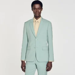 Homme SANDRO Veste De Costume En Laine