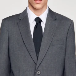 Homme SANDRO Veste De Costume En Laine