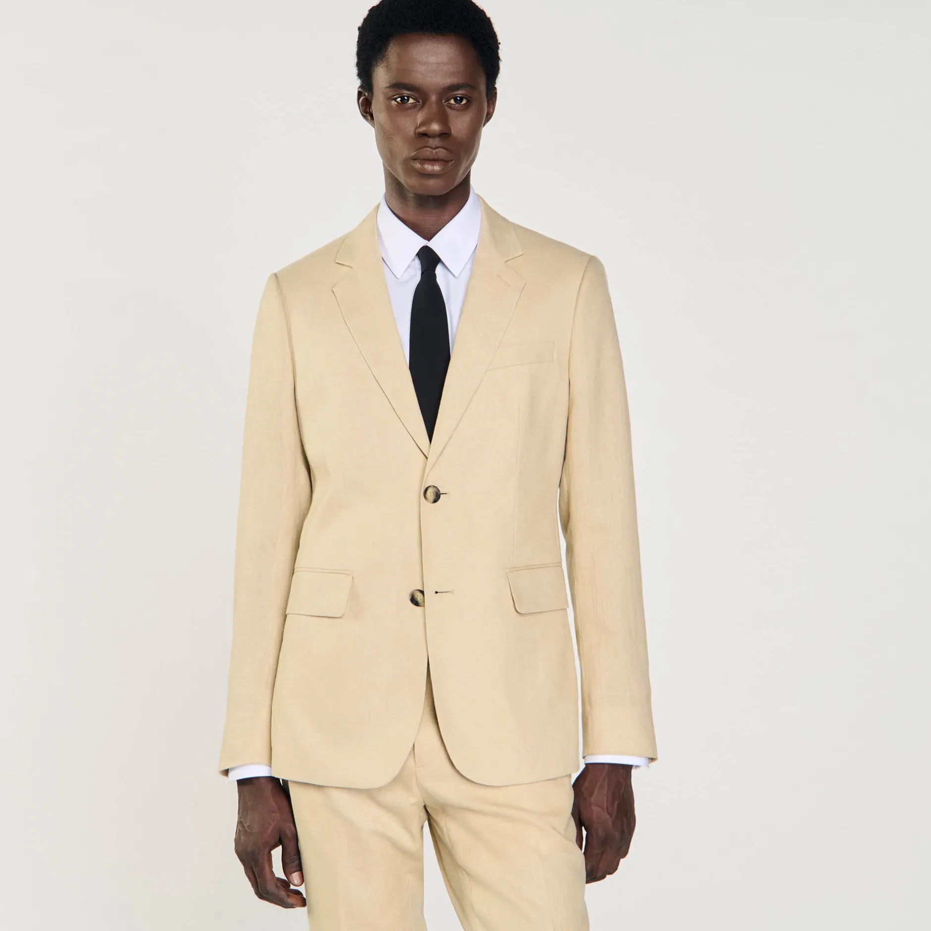 Homme SANDRO Veste De Costume En Lin