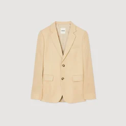 Homme SANDRO Veste De Costume En Lin