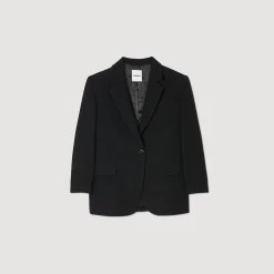 Femme SANDRO Veste De Costume En Tweed