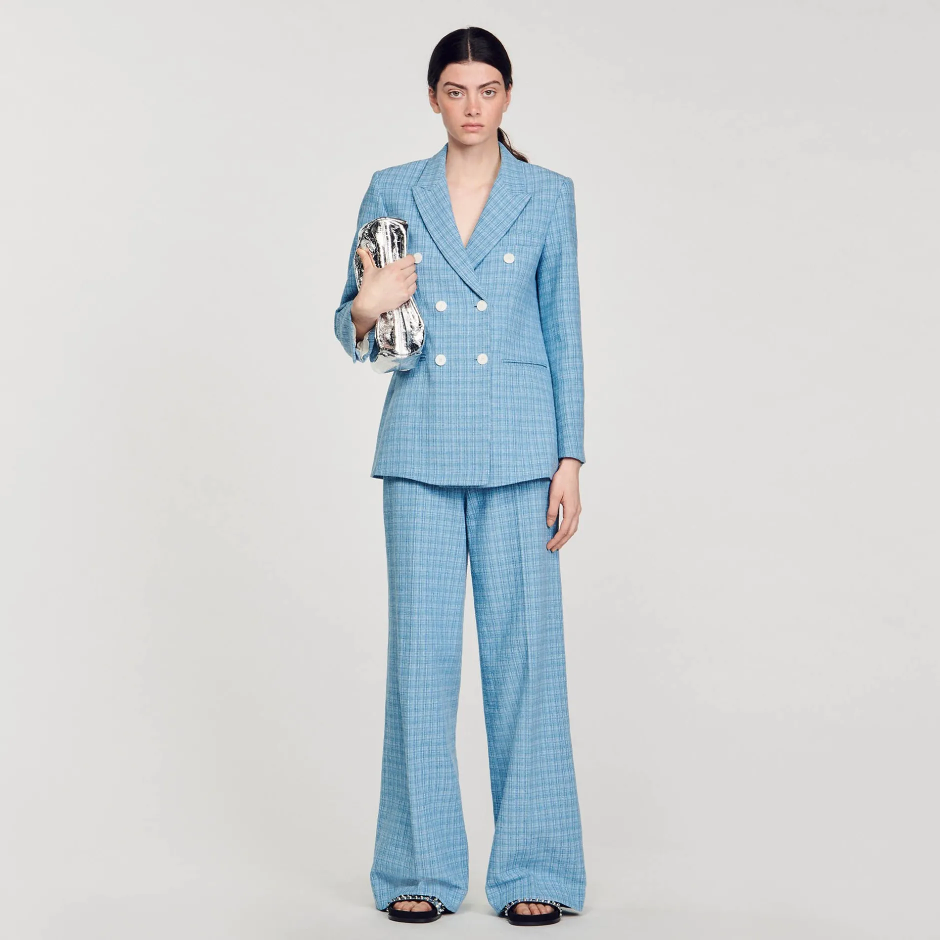Femme SANDRO Veste De Costume En Tweed
