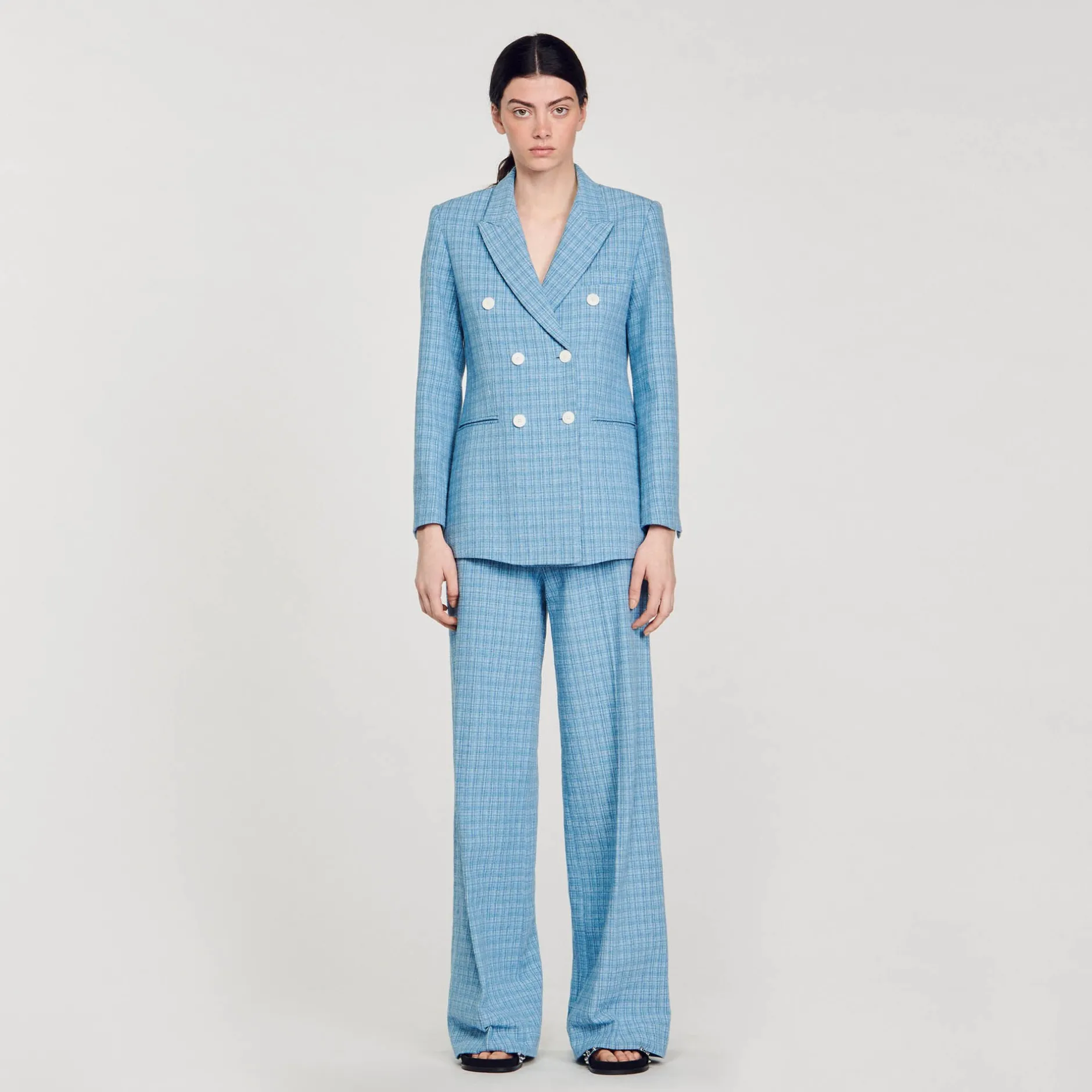 Femme SANDRO Veste De Costume En Tweed