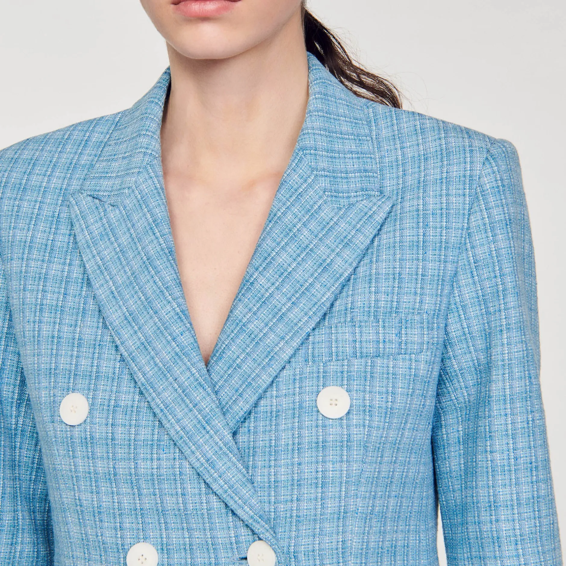 Femme SANDRO Veste De Costume En Tweed