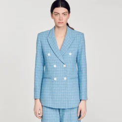 Femme SANDRO Veste De Costume En Tweed