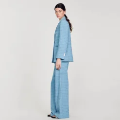 Femme SANDRO Veste De Costume En Tweed