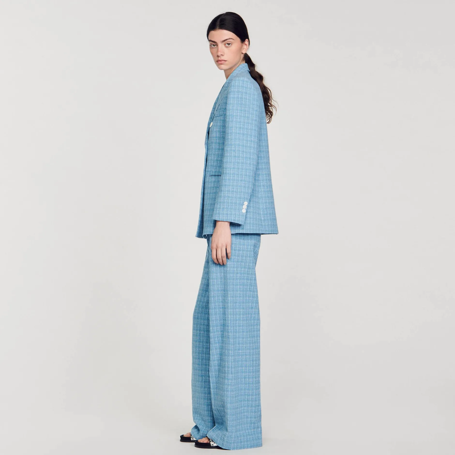 Femme SANDRO Veste De Costume En Tweed