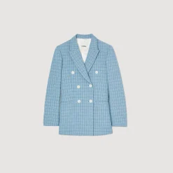 Femme SANDRO Veste De Costume En Tweed