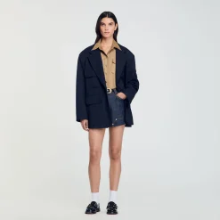 Femme SANDRO Veste De Costume Oversize