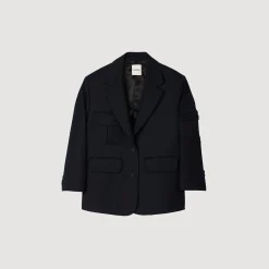 Femme SANDRO Veste De Costume Oversize