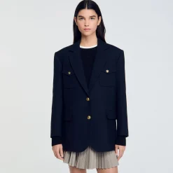 Femme SANDRO Veste De Costume Oversize