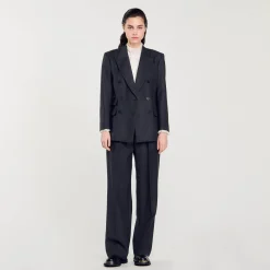 Femme SANDRO Veste De Costume Rayures