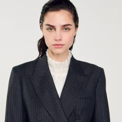 Femme SANDRO Veste De Costume Rayures